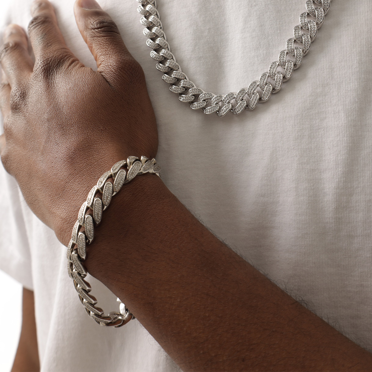 Iced Cuban Bracelet Plata