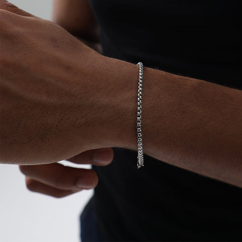 Box Bracelet Plata