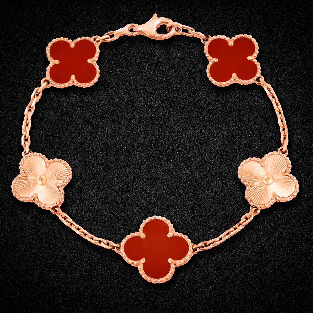 Pulsera Trébol Red Gold