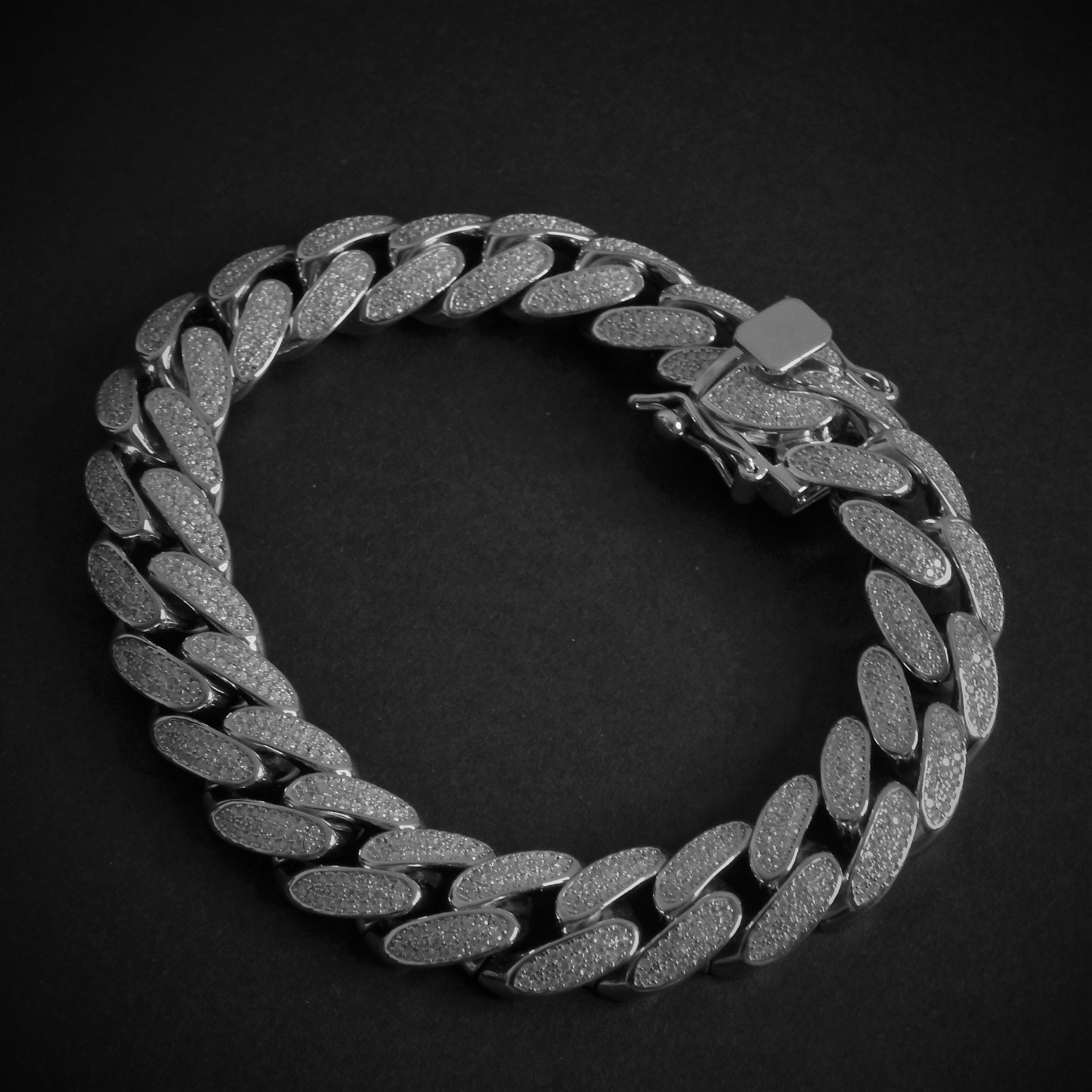 Iced Cuban Bracelet Plata