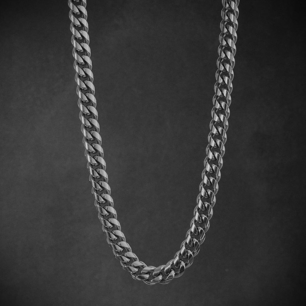 Slim Cuban 8 mm Plata