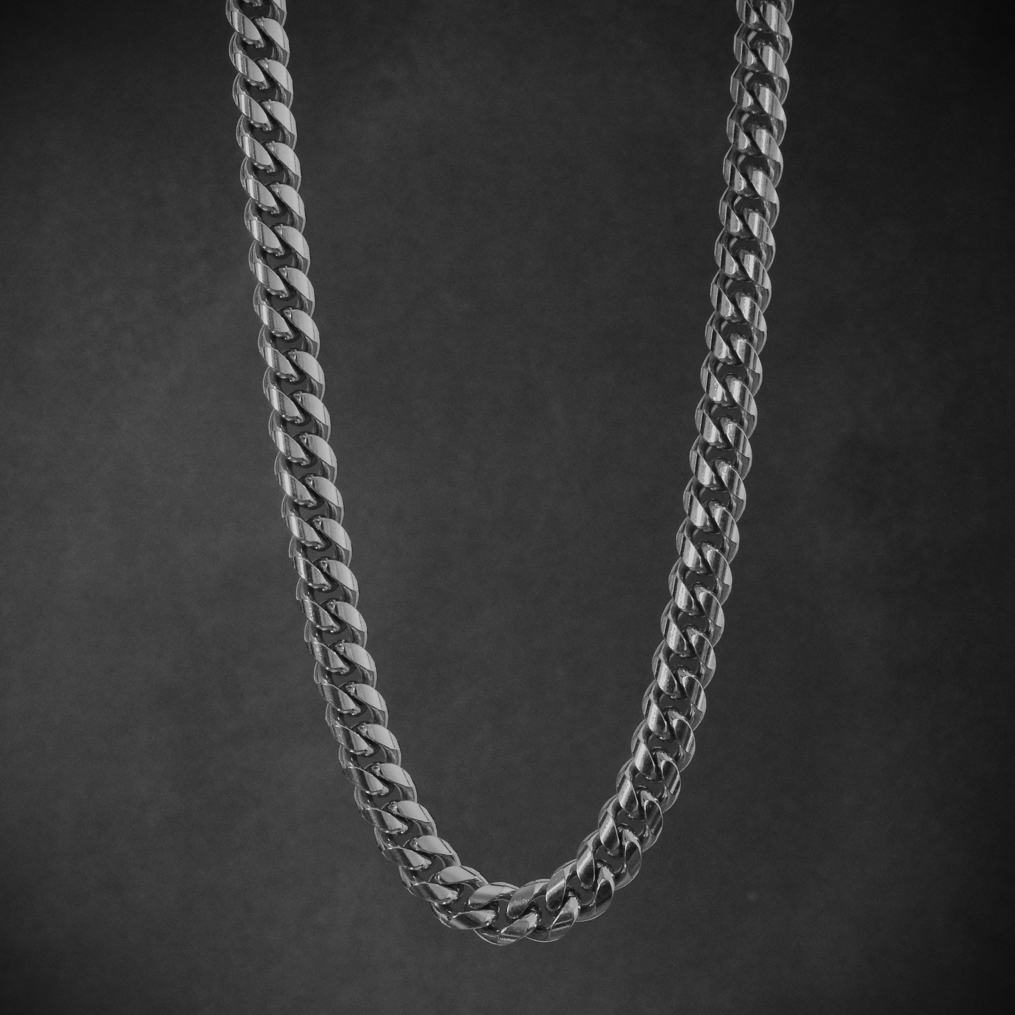Slim Cuban 8 mm Plata