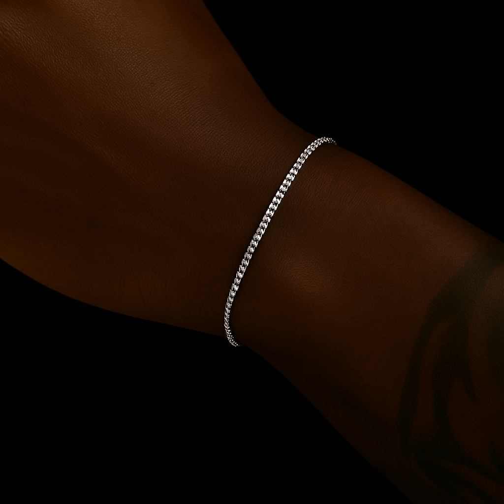 Pulsera Slim Cuban Plata