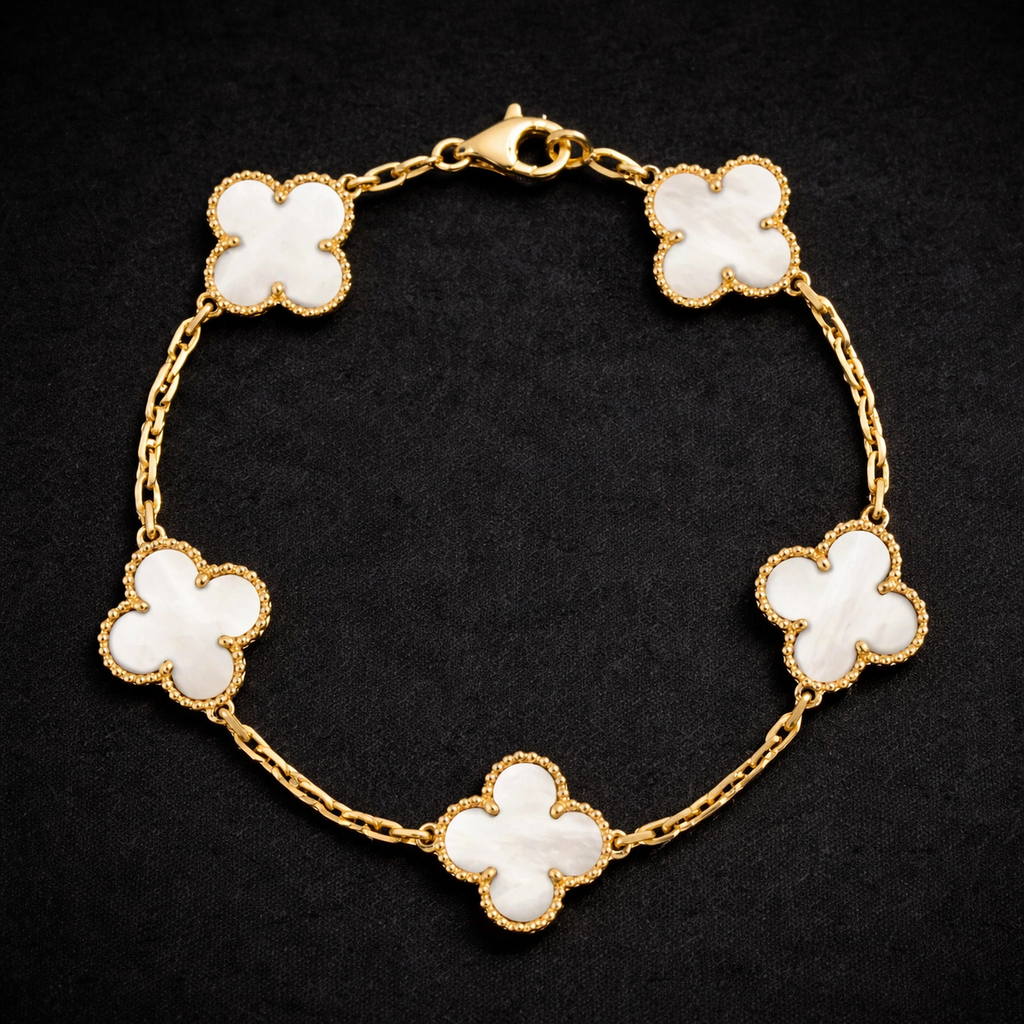 Pulsera Trébol White
