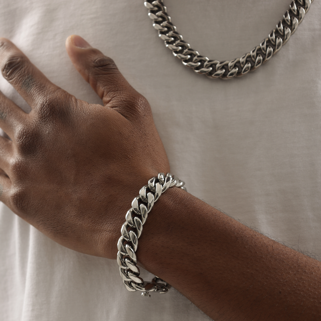 Pulsera Cubana Plata