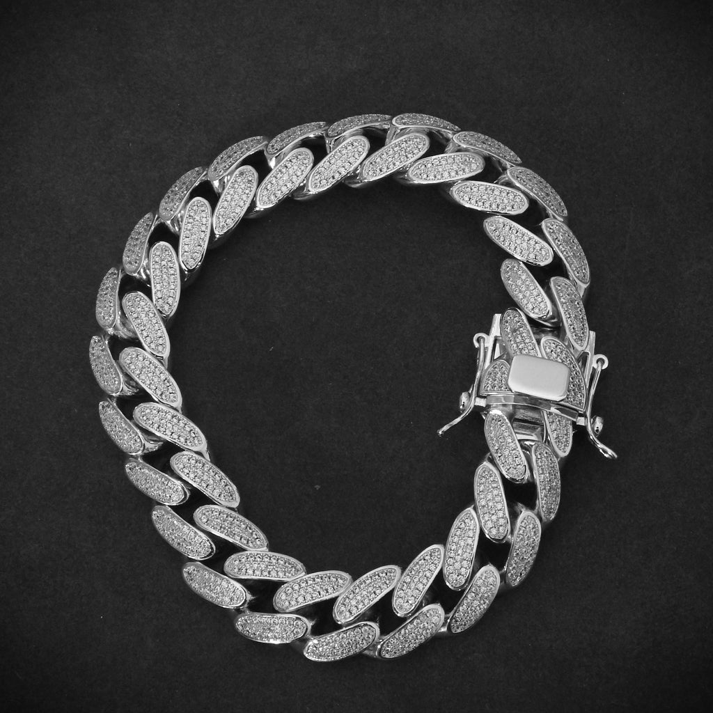 Iced Cuban Bracelet Plata